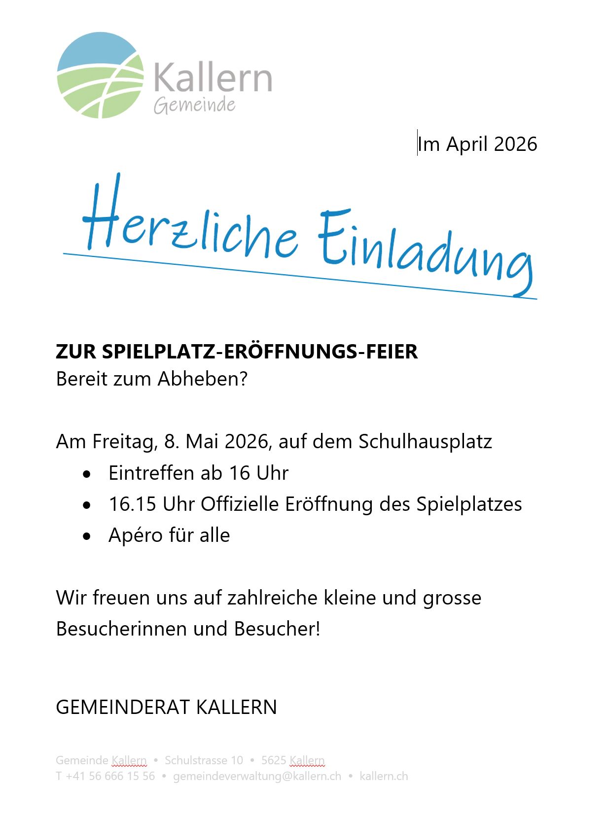Spielplatzeinweihung