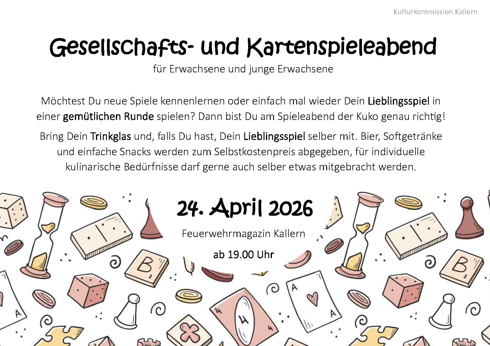 Gesellschafts- und Kartenspieleabend